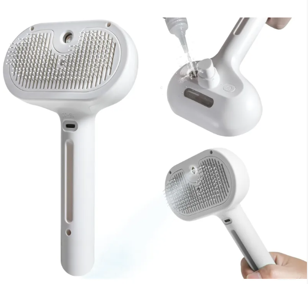 Pet Hair Spray Brush — Built-In Water Tank
