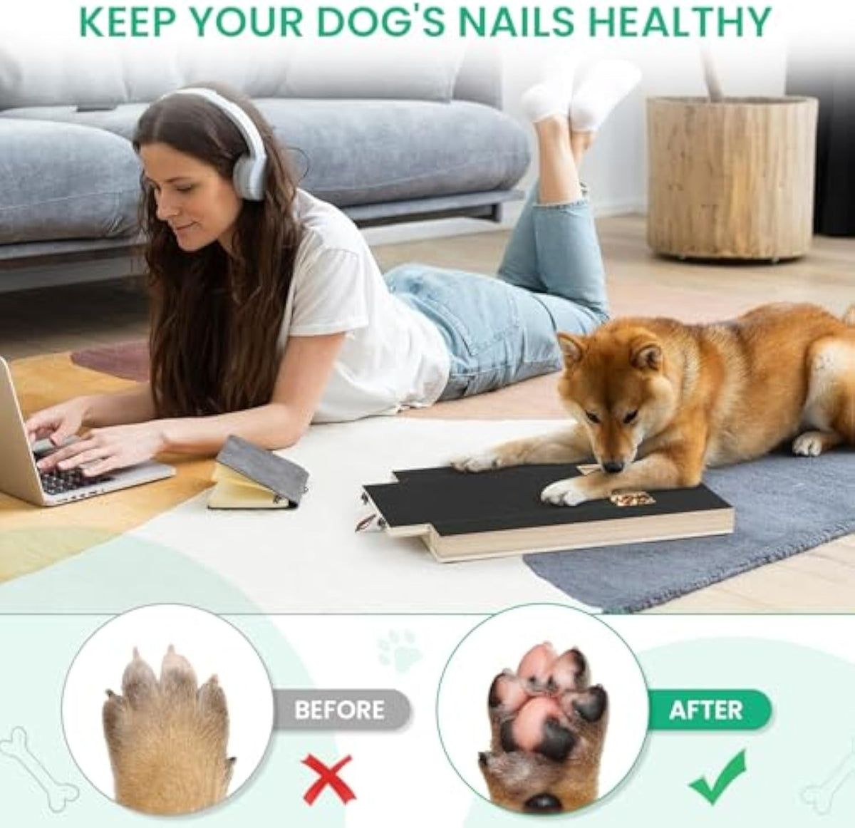 Dog Nail Grinder Board with Treat Box