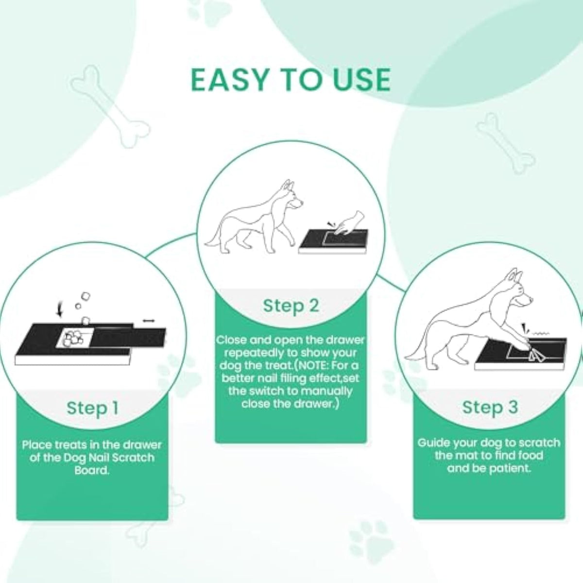 Dog Nail Grinder Board with Treat Box